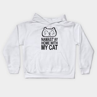 Namast Ay Home With My Daughter T Shirts Kids Hoodie